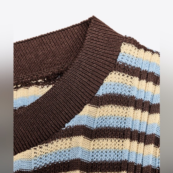 ZARA KNIT TOP WITH RUFFLES - Picture 5 of 6